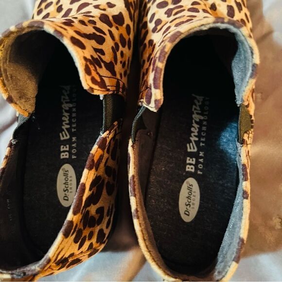 Dr. Scholl's Shoes Comfy Pull On Ankle Booties Leopard Black Tan 7.5 - Picture 11 of 11